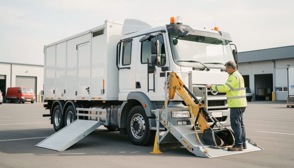 Camion porte-engin : bien le choisir et le sécuriser